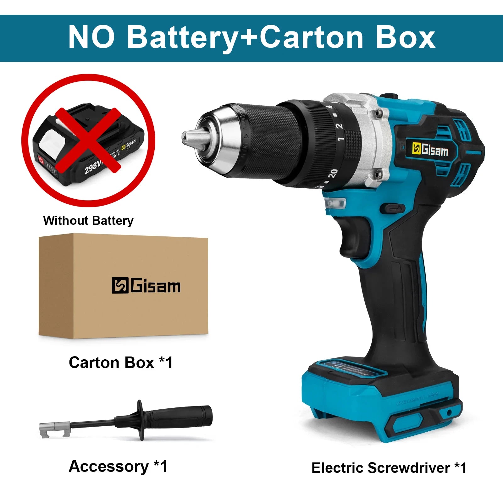650NM 13MM Brushless Electric Drill 20+3 Torque Cordless Impact Drill Hammer Electric Screwdriver For Makita 18V Battery
