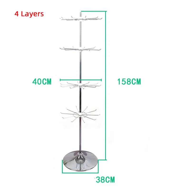 Silver Rotating Shelf for Displaying Jewelry &amp; Accessories 50cm