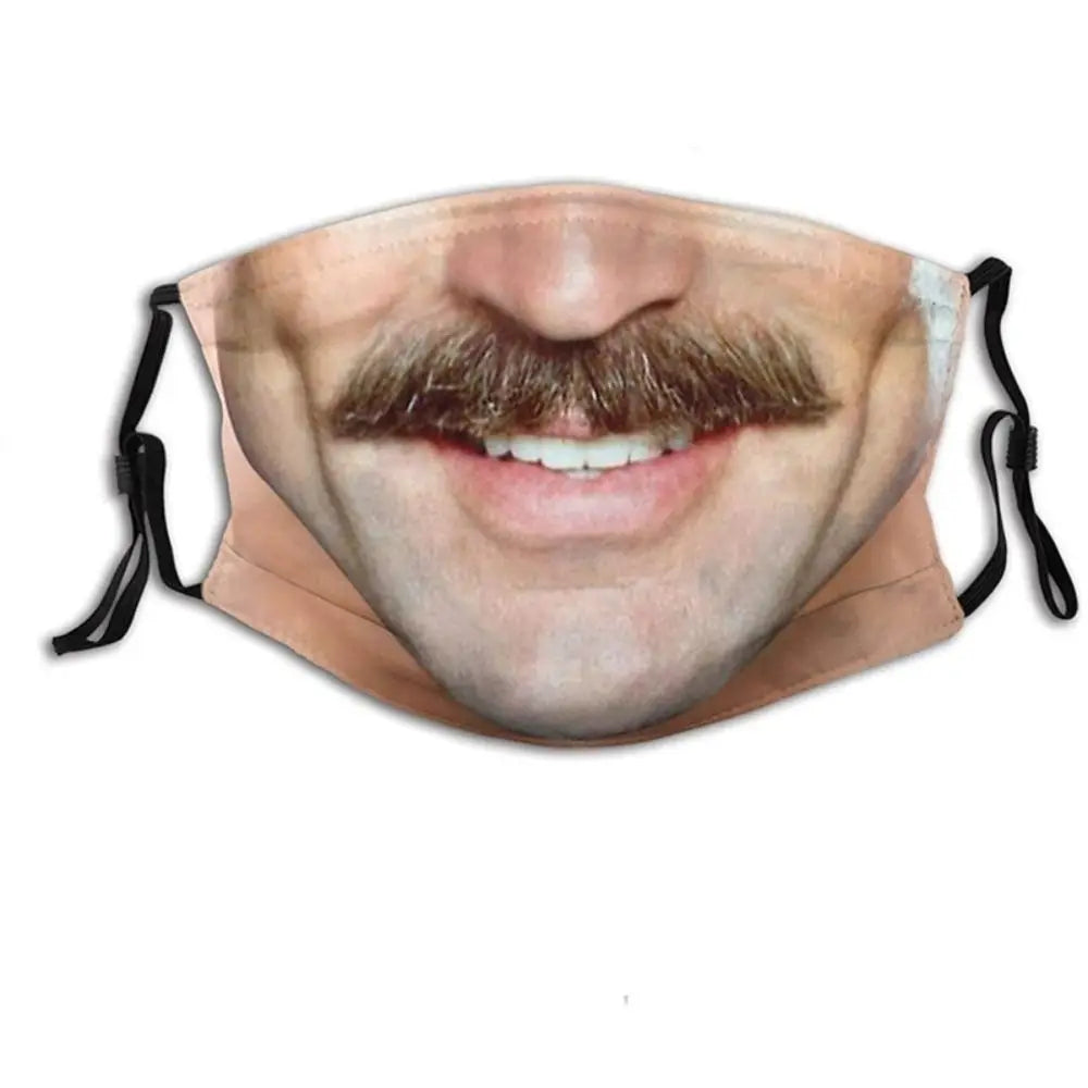 Facial Expression 3D Three-dimensional Mask Personality Breathable Funny Printed Mask Creative Printed Party Cosplay Mask Warmer