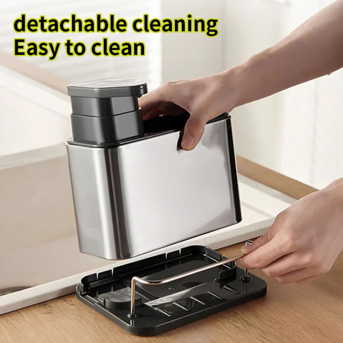 3-in-1 Stainless Steel Dishwashing Liquid Rack, Compact and Convenient for the Kitchen