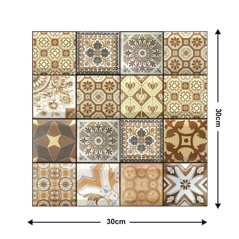 5/10PCS Stereo Wall Stickers Self-adhesive Wallpaper Brick Pattern Creative Stick Heatproof Vinyl Waterproof Kitchen Home Decor