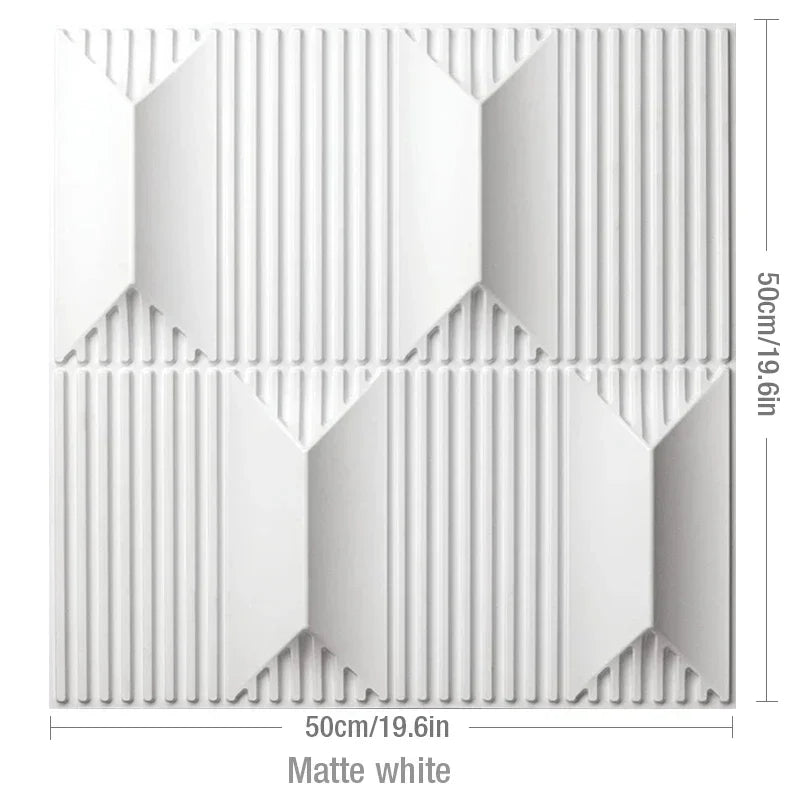 3D wall panel with glossy gold wood grain, waterproof, 50cm