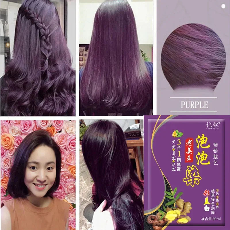 Dầu Gội Nhuộm Tóc Thảo Dược 5 Phút Không Kích Ứng