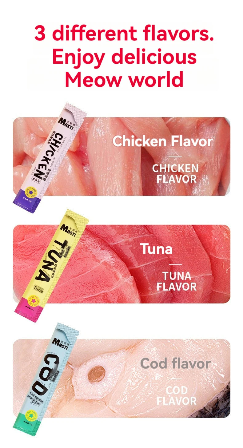 Miếng Thịt Gà Cá Cho Mèo - Bổ Sung Dinh Dưỡng 15g