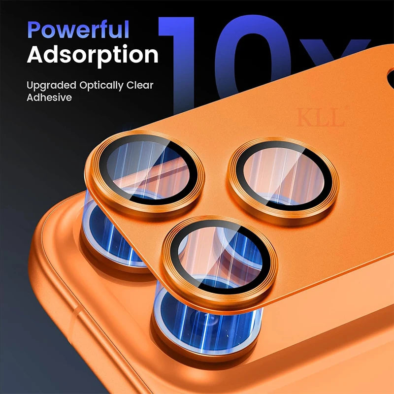 Metal Ring Lens Camera Protector Glass For iPhone 17 Pro Max Alloy Lens Cover For iPhone17 Pro Tempered Glass Cap Accessories
