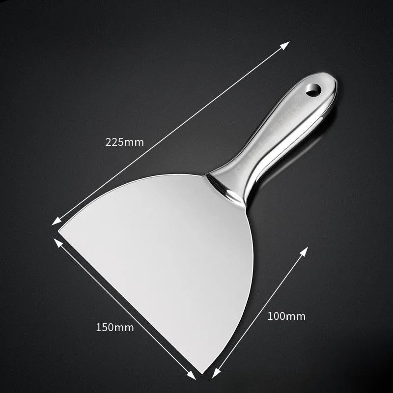 Construction Integrated Blade Cleaning Tool Putty Scraper Blade Cleaning Shovel Blade Stainless Steel Putty Knife Batch Knife
