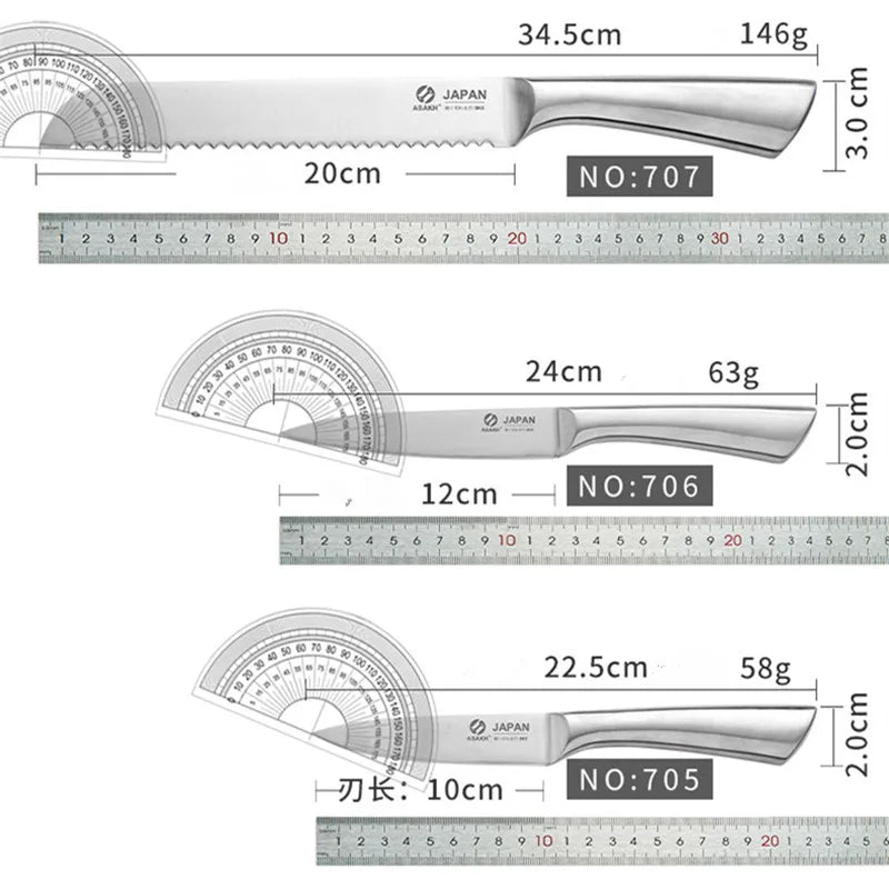 Multi-Purpose Kitchen Knife Set - Japanese Stainless Steel