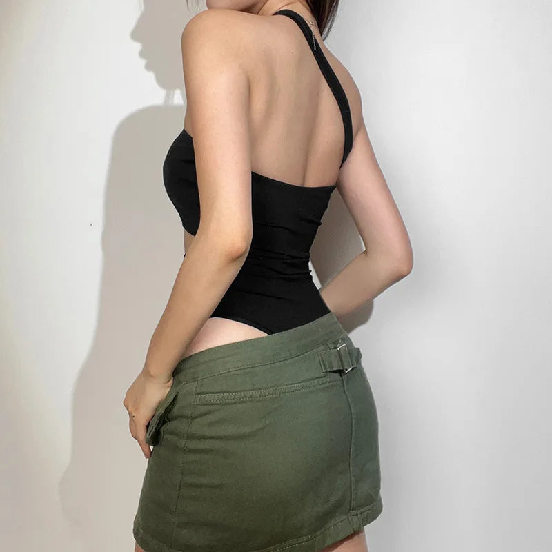 Sexy Backless Y2K Festival Style Women's Bodysuit