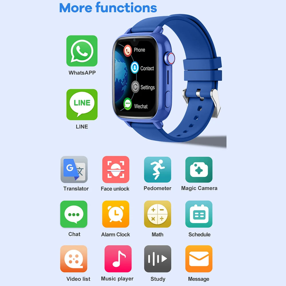 4G GPS Smart Watch for Kids Video Calling Protection