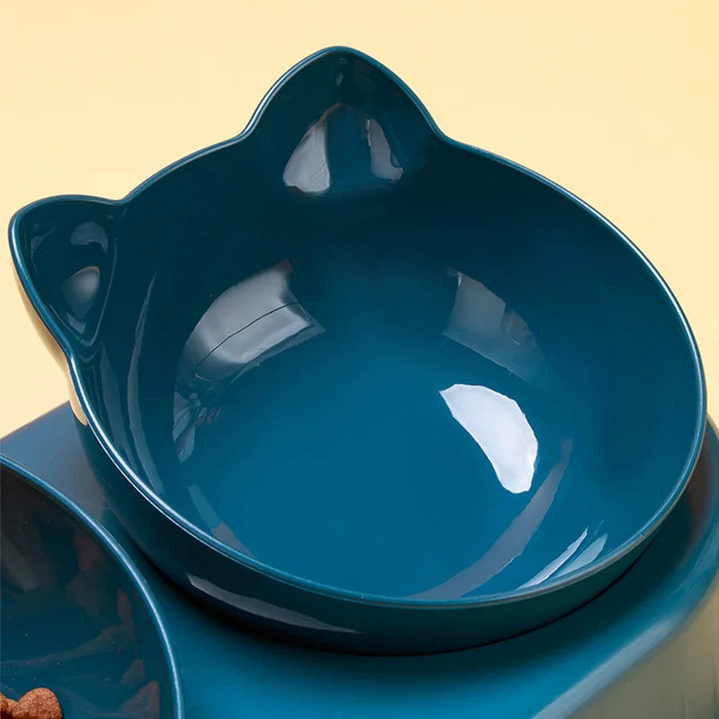 3 in 1 Cat Feeder Automatic Water Dispenser Double Bowl Pet Bowl for Small Dogs Cats Pet Food Container Cat Accessories - Daisan Mart