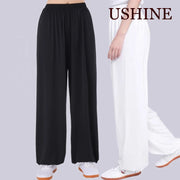 Unisex Summer Loose Workout Silk Tai Chi Pants