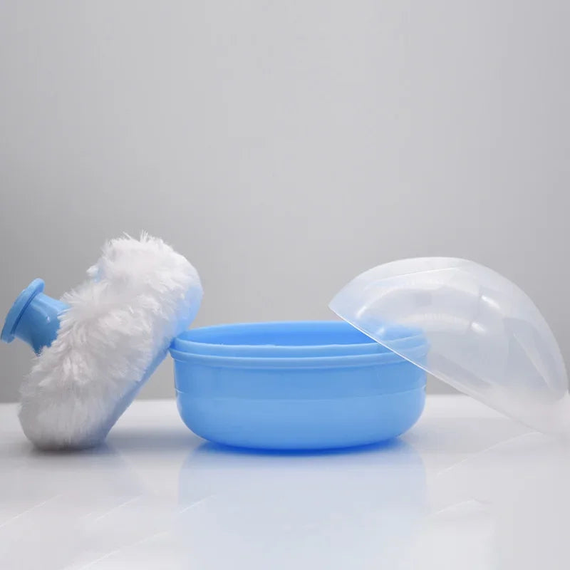 Phấn Bột & Bông Phấn Em Bé Hộp Hồng Dễ Thương