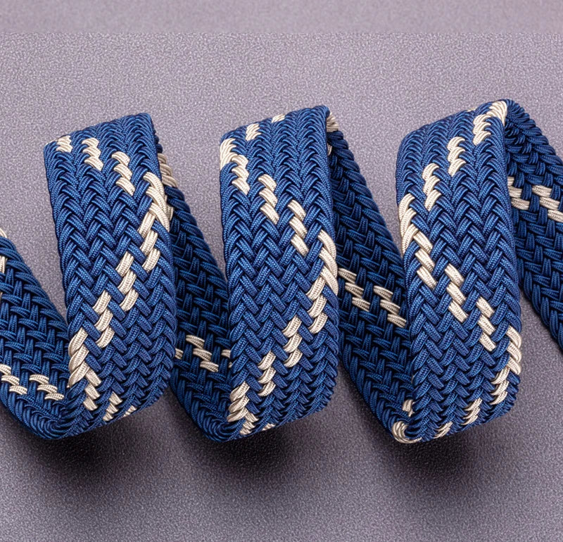 Thắt Lưng Nam Cao Cấp Vải Bố Phối Màu Khóa Kim Hợp Kim