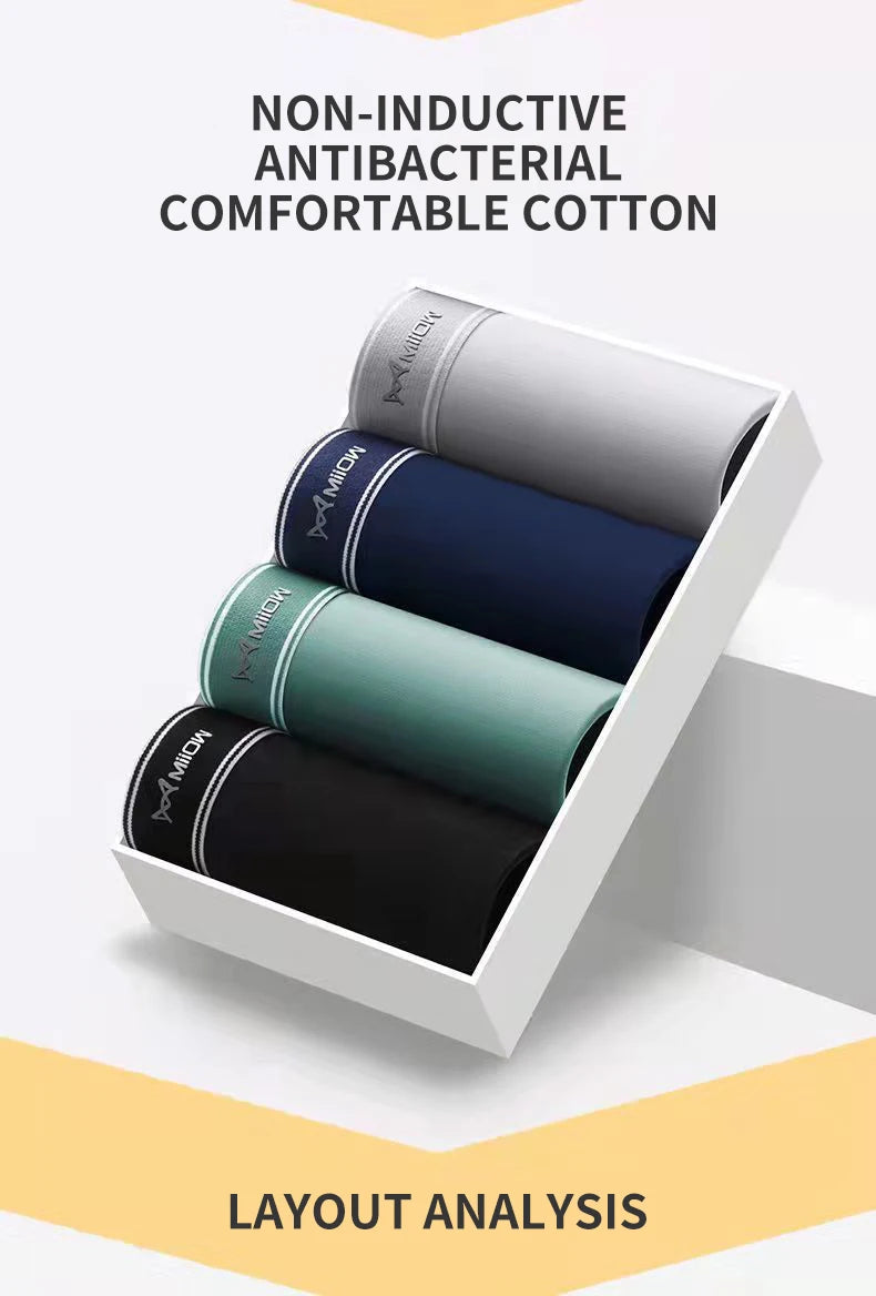 MiiOW Men's Underwear Antibacterial Breathable Cotton