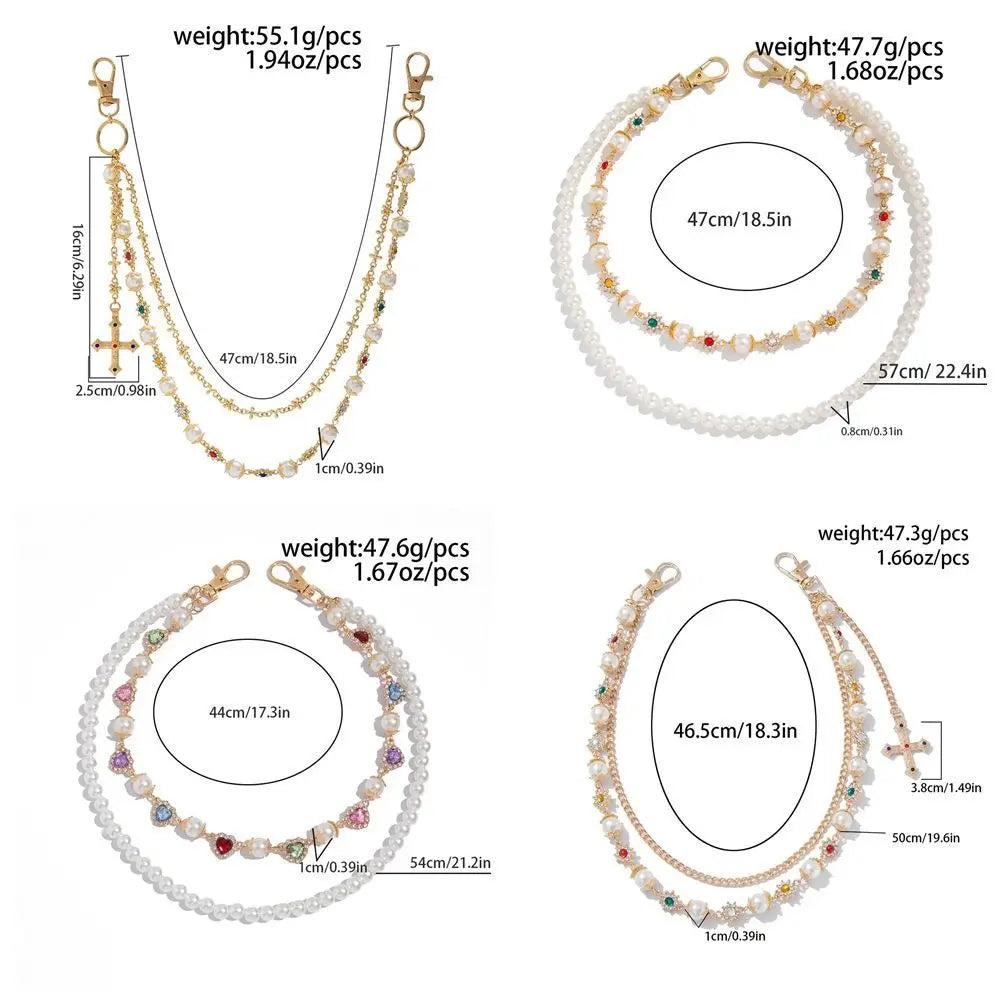 Punk Spiked Pearl Necklace Harajuku Women's Waist &amp; Bag