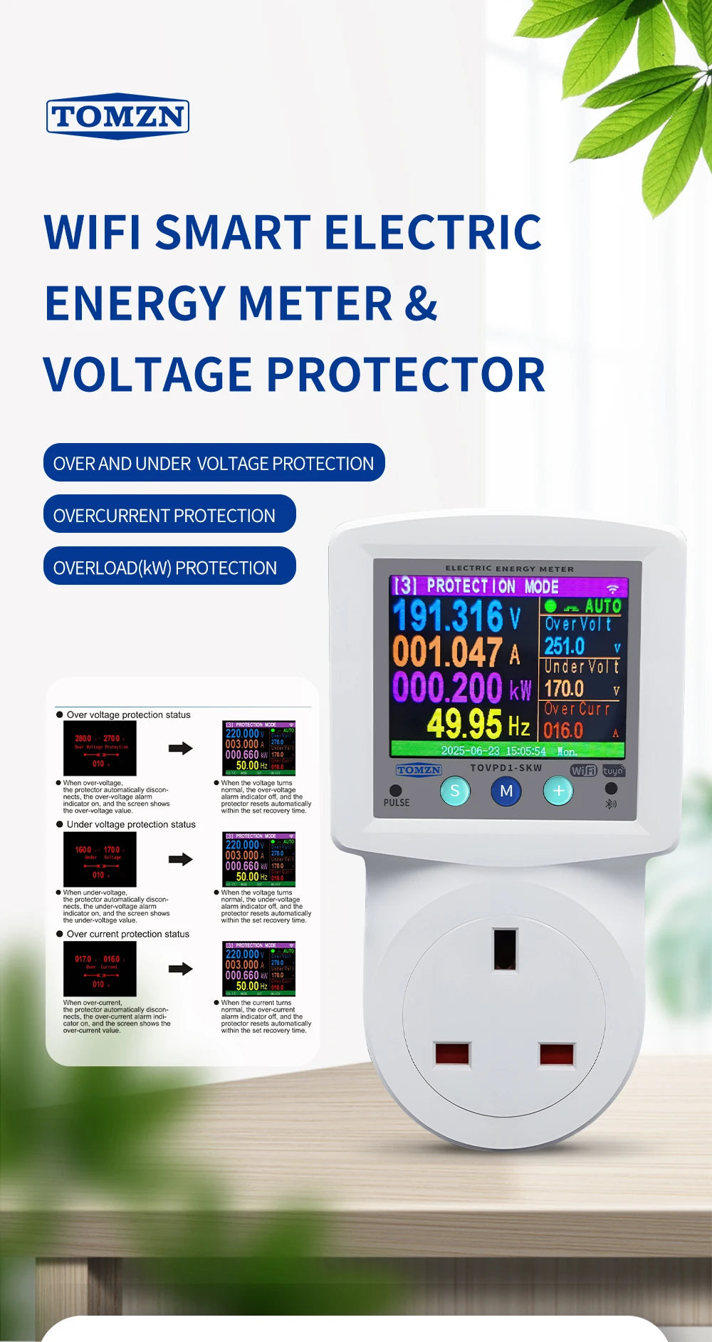 Ổ Cắm Thông Minh TOMZN SKW WiFi Đa Năng 16A Bluetooth - Daisan Mart