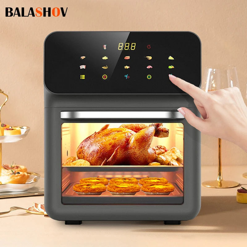 10L Electronic Oil-Free Fryer - 360° Full Grill