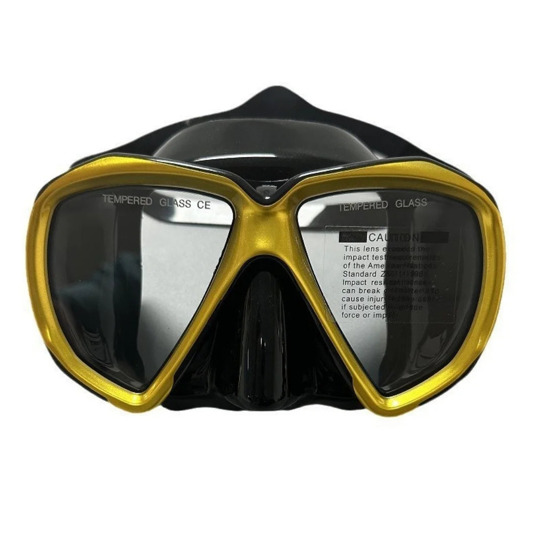 Large-Frame Silicone Diving Goggles: Full-Dry Snorkel Mask, Unisex