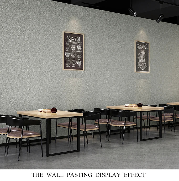 Retro Gray PVC Cement Wallpaper Self-Adhesive Waterproof Dark Gray Concrete Effect For Bedroom Living Room Decoration Stickers