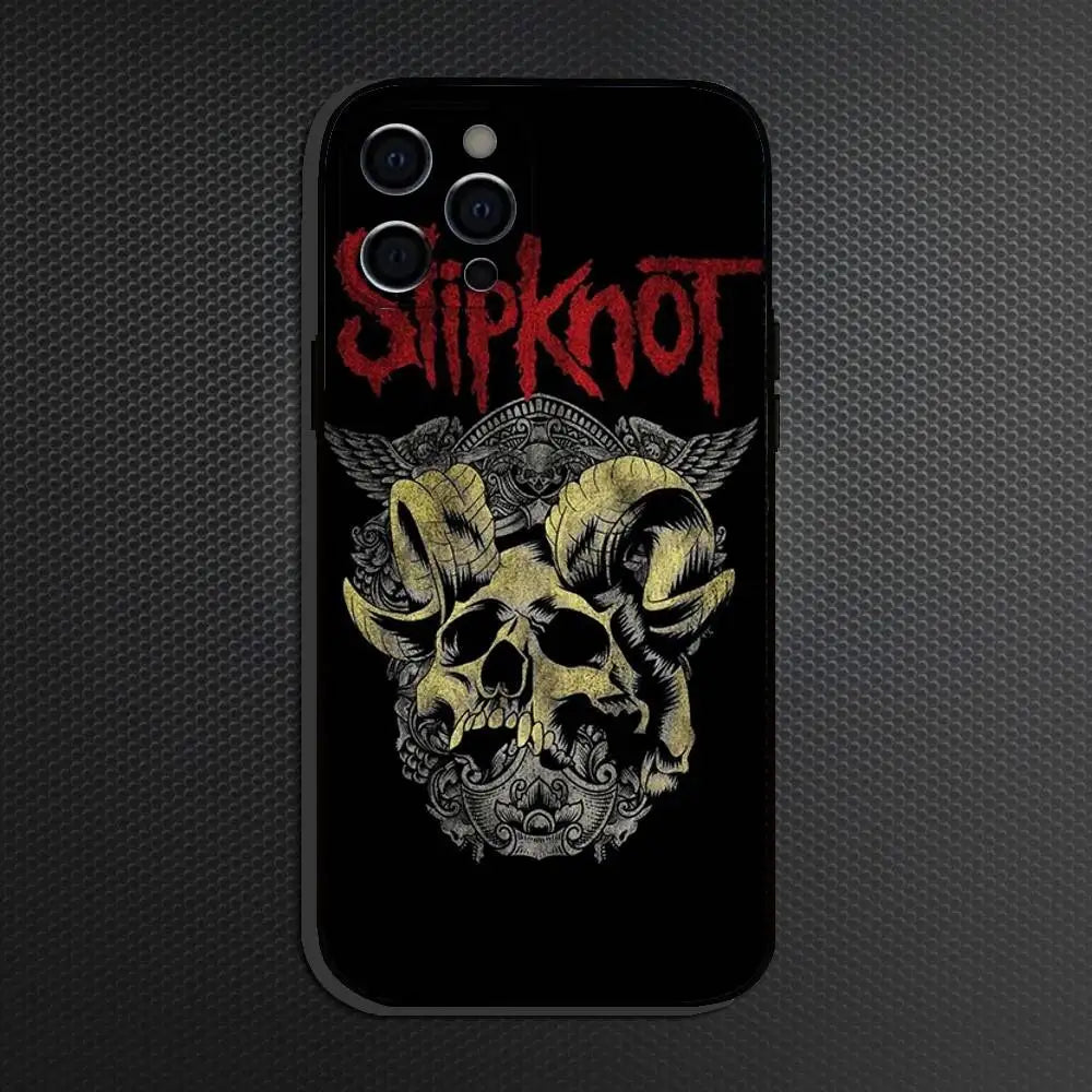 Ốp lưng Silicone Đen SlipknotS iPhone 11-16 Pro Max