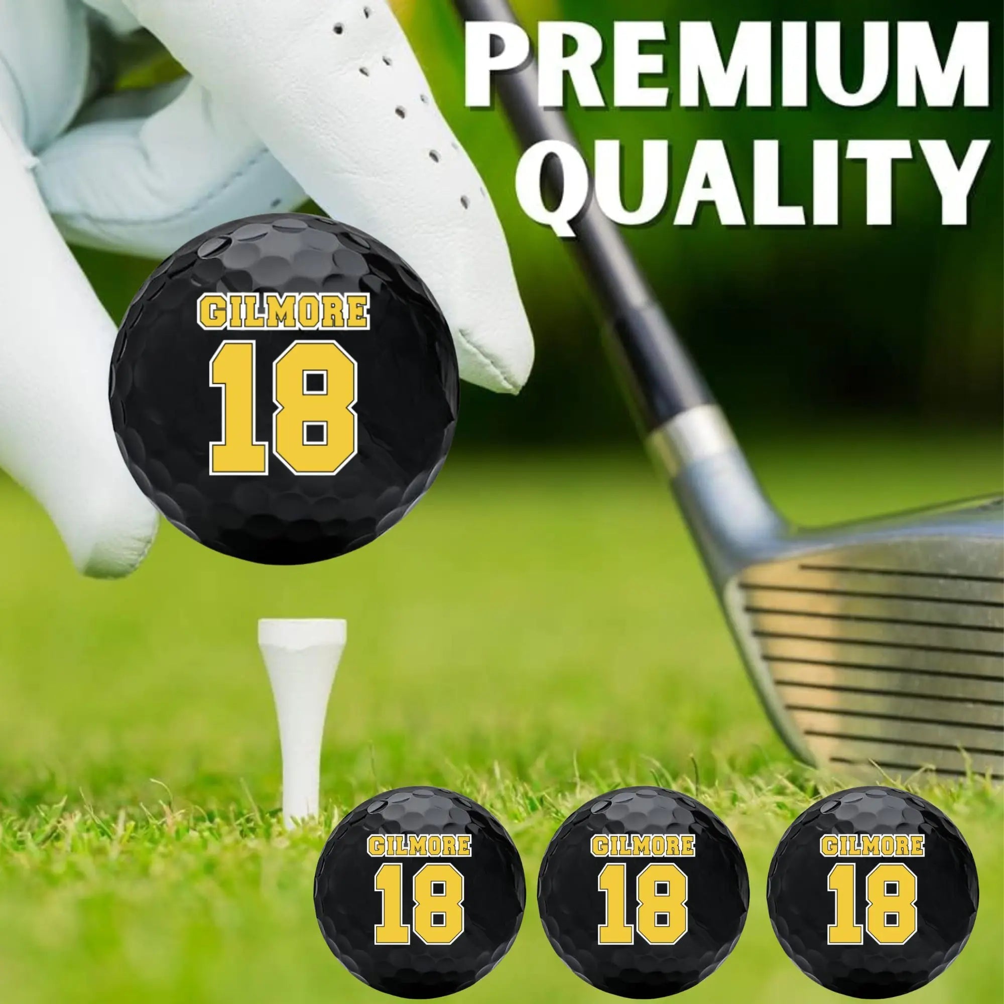 Set of 4 Funny Golf Balls - Unique Gift for Men