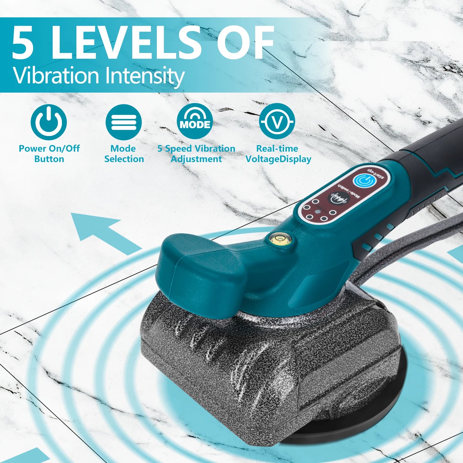 Tile Laying Machine for Makita 18V Battery 5 Speed ​​Tile Tiling Machine Vibration Leveling Electric Wall Floor Power Tool