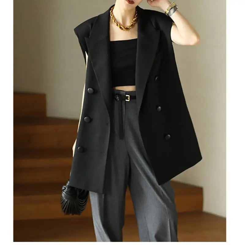 Women's Office Vest Fall 2025 Fashionable Straight-cut