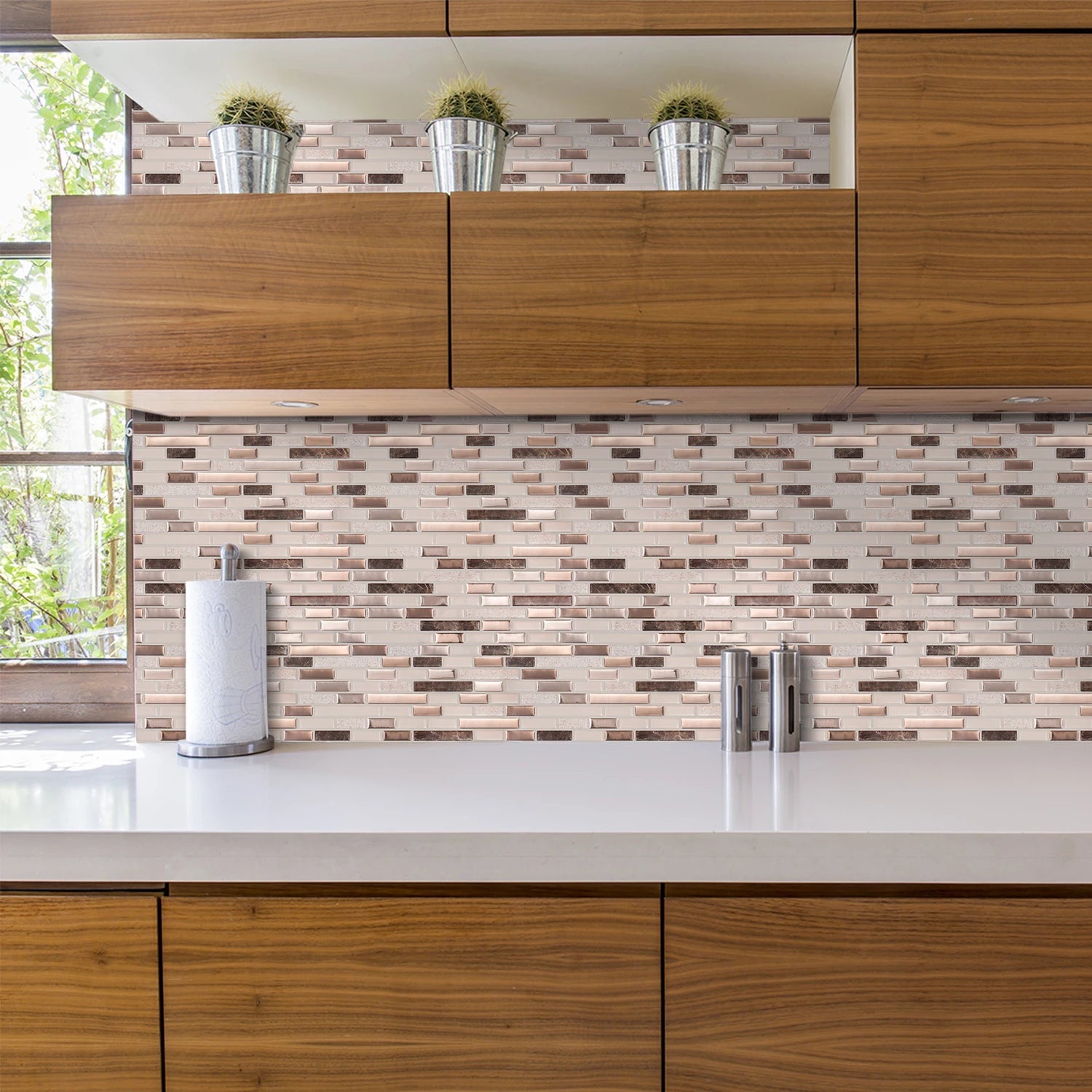 5/10pcs 3D Waterproof Kitchen Wall Sticker 12*12 inch Strong Adhesive Peel And Stick Tiles Home Wallpaper