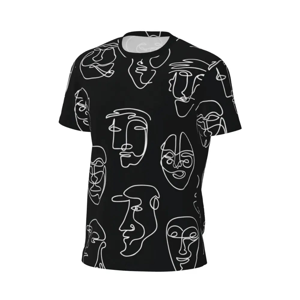 Stylish Mondrian Striped Men's Gym T-Shirt