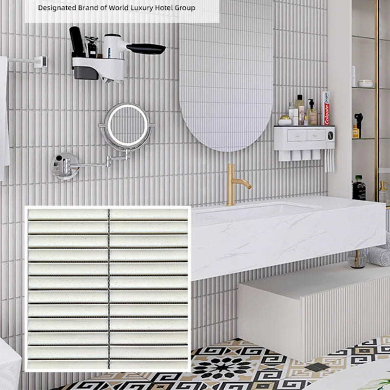 22x145 Long Concave Porcelain Mosaic Tiles for Bathroom Decoration