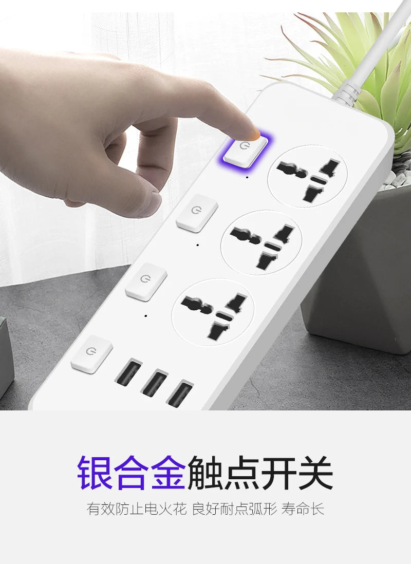 Ổ Cắm Đa Năng 5M Có USB, Dây Kéo Dài Tiện Lợi