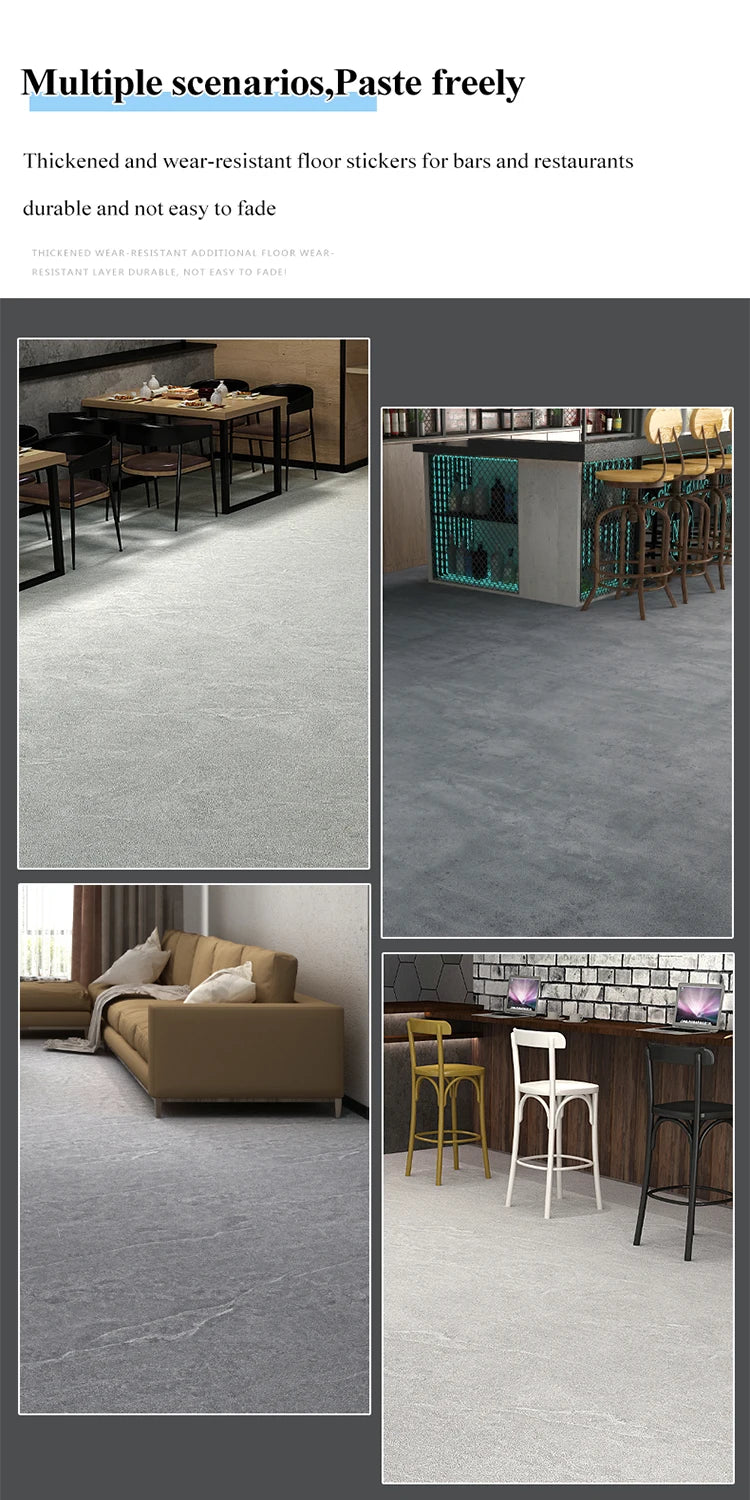 Retro Gray PVC Cement Wallpaper Self-Adhesive Waterproof Dark Gray Concrete Effect For Bedroom Living Room Decoration Stickers