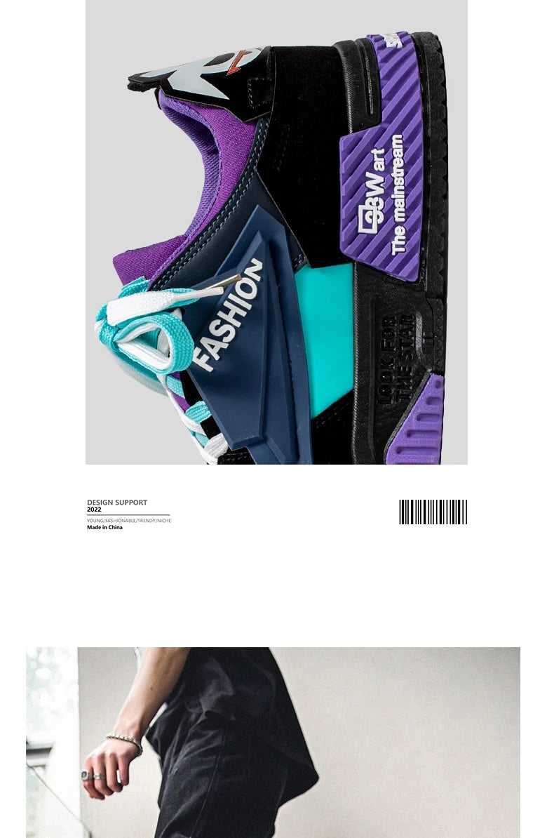 Red Fashion Couple Shoes Hip Hop Style Men And Women