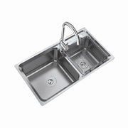 304 stainless steel double sink, kitchen vegetable basin thickened double sink stainless steel dish basin to wash vegetables - Daisan Mart