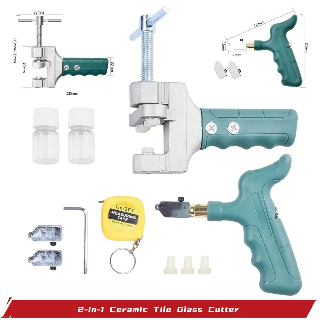 Multi-purpose Cutting Tool Set for Glass and Ceramic Tiles