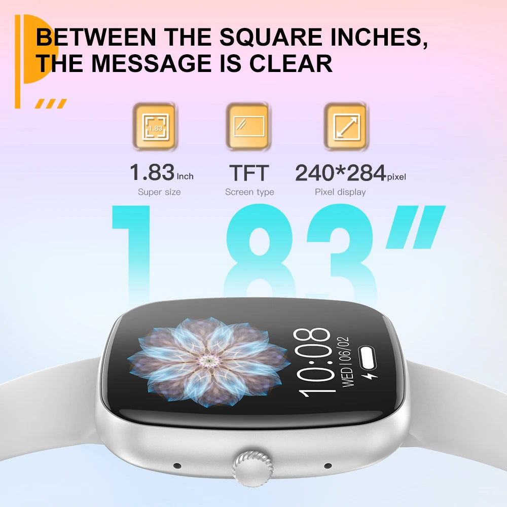 Smartwatch 2024 Màn Hình 1.83 Gọi & Thể Thao Đa Năng
