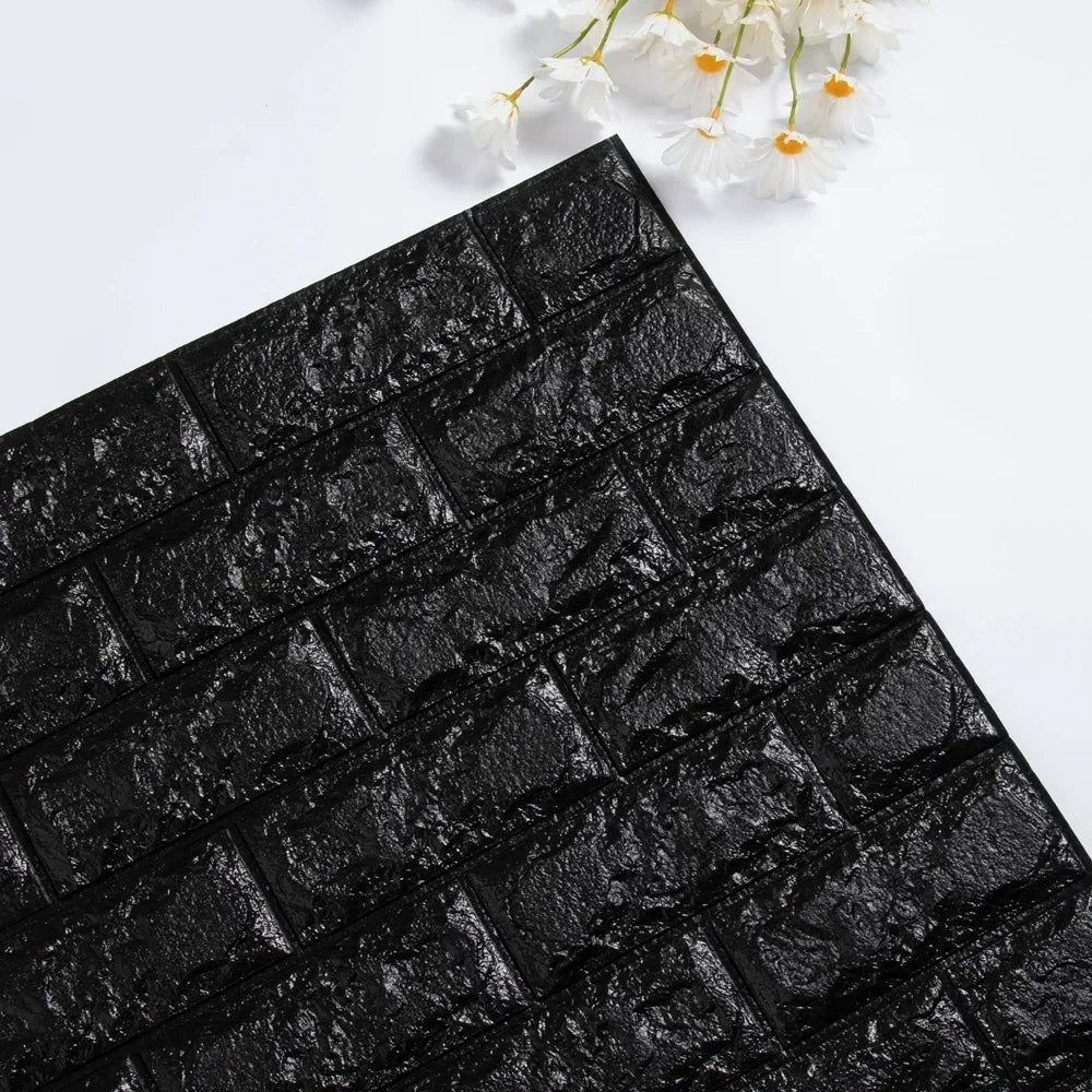 Self-Adhesive Foam Wallpaper Sticker 3D Imitation Brick Wall Sticker for Living Room Bedroom Home Kitchen Bathroom Decoration