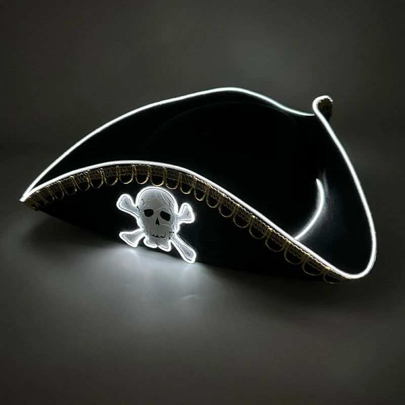 Adult Halloween LED Light Up Pirate Hat