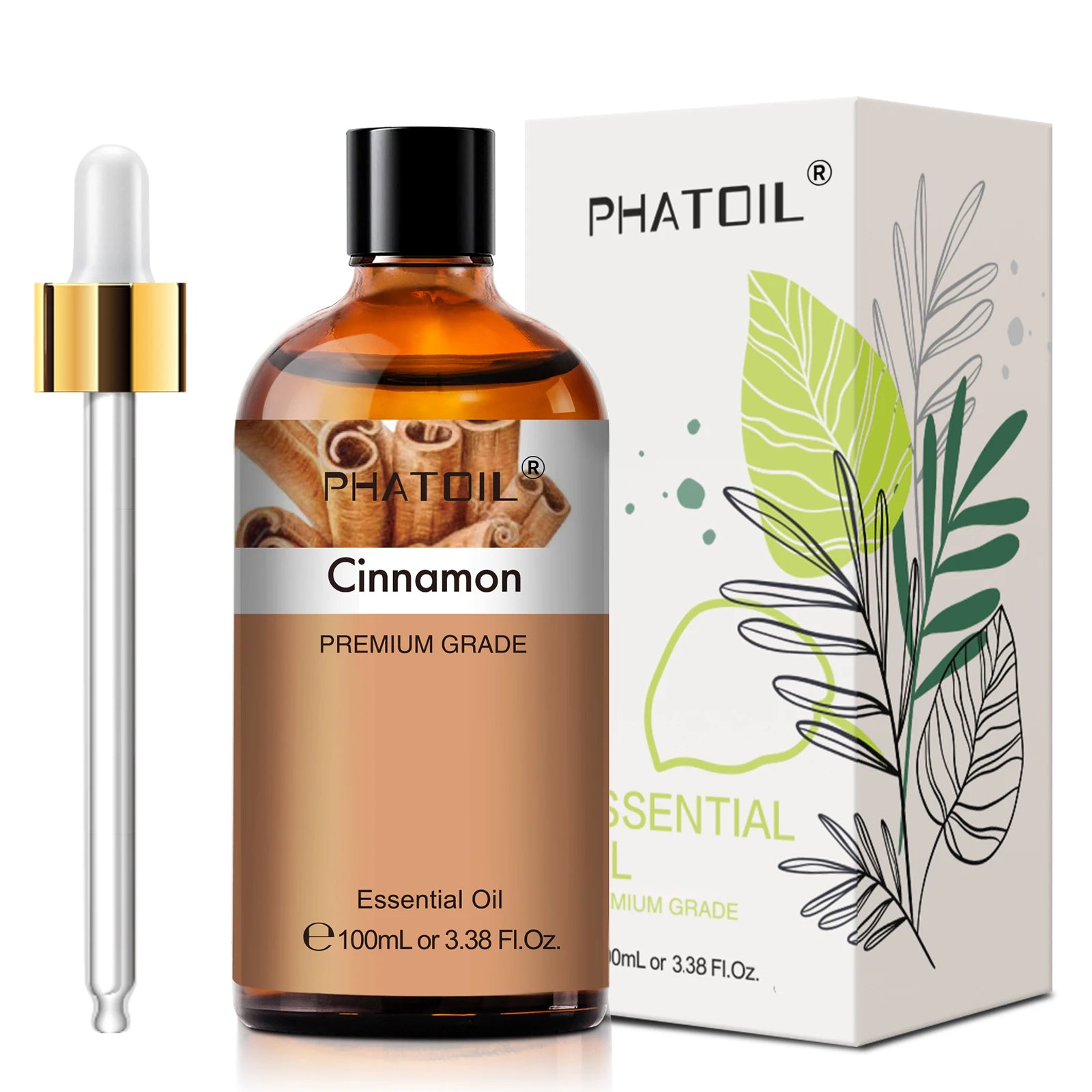 PHATOIL 100ML Eucalyptus Rose Essential Oils Lavender Indian Sandalwood Bergamot Cinnamon Lemongrass Essential Oils For Skin - Daisan Mart