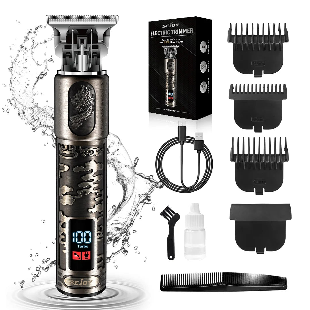 Tông đơ cắt tóc nam Sejoy Rồng, không dây, LED