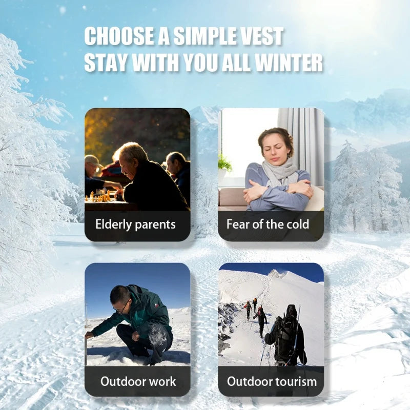 Áo Sưởi Thông Minh USB Du Lịch Đông Cho Cả Nam Nữ