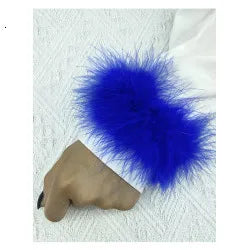 Natural Feather Sleeve Cuffs Gloves Party Cosplay Lace Wrist Cuffs Fur Sleeve Furry Accessories Carnival Stage Show Costume - Daisan Mart