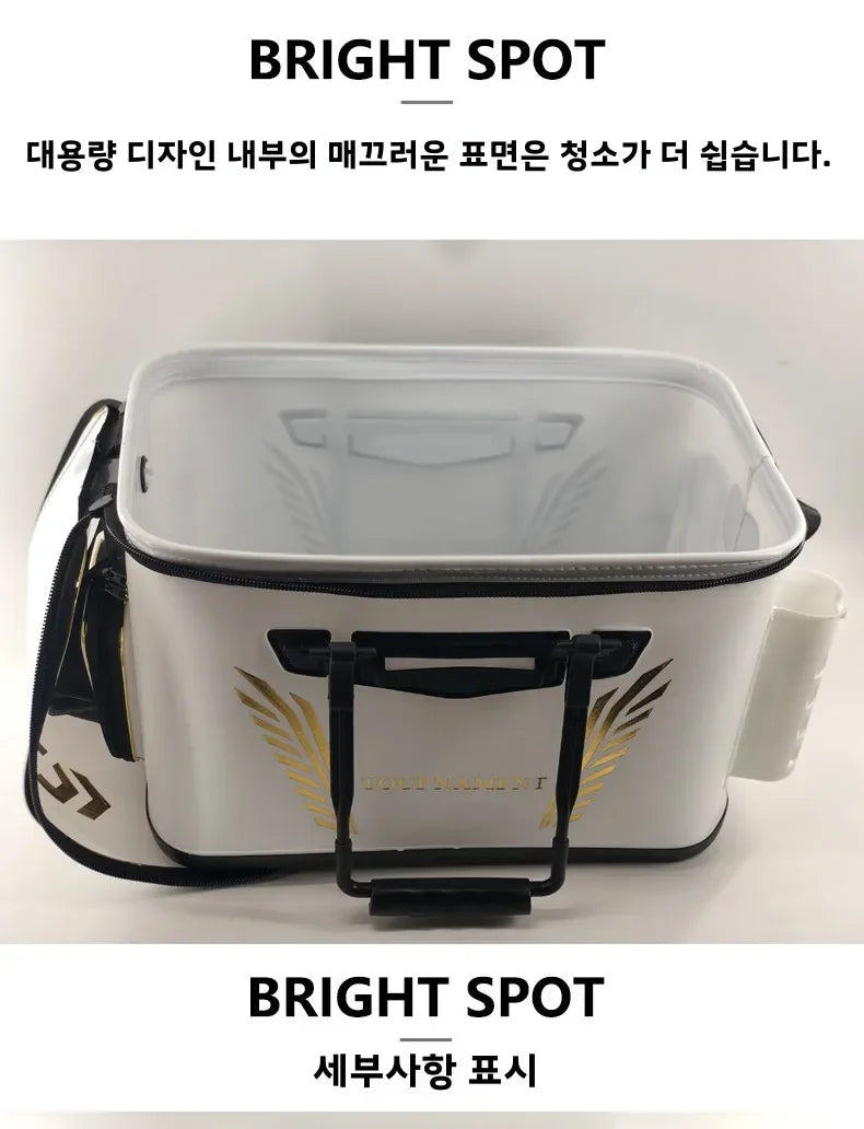 36cm 40cm 45cm Thicken EVA Live Fish Box Unfoldable Fishing Bait Tank Bucket Camping Outdoor Fishing Tackle Equipment