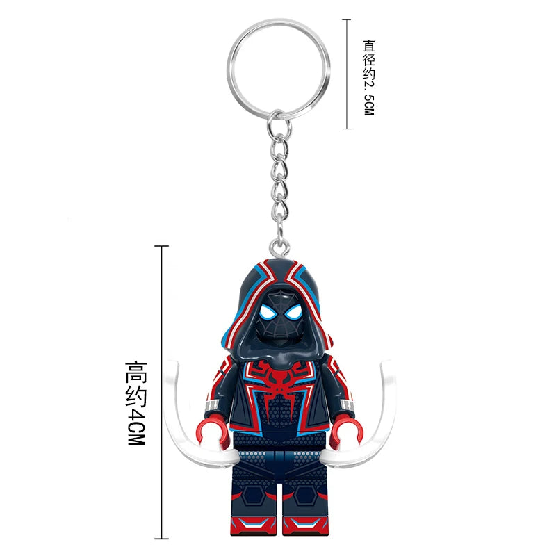 Lego Spider-Man Miles &amp; Gwen Cute Bag Keychain