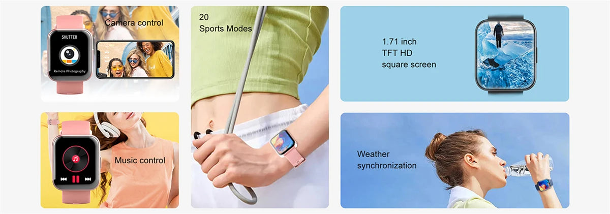 Multi-function Waterproof Smart Watch Health Tracker