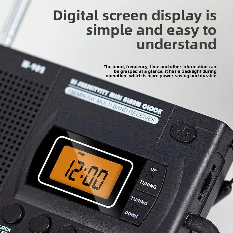 Multi-function LED Battery Clock - Survival Radio