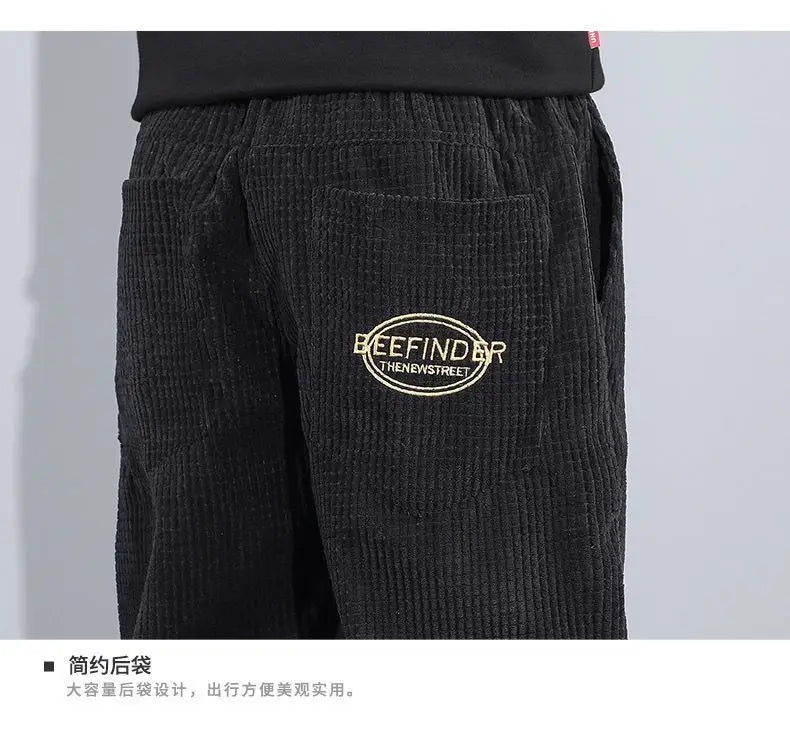 ###Korean Men's Jogger Pants Spring and Autumn: Simple Fashion