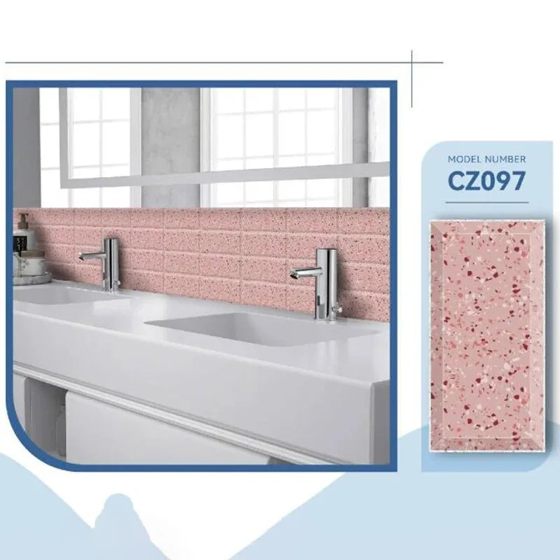 Decal Dán Tường PVC Vân Đá Bóng 10x20cm Chống Nước