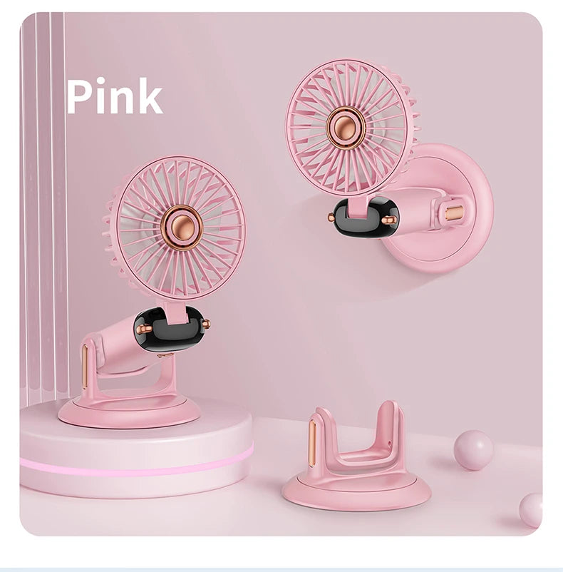 Handheld Mini Fan 3000mAh Foldable Portable Desk Outdoor Neck Hanging 5 Speed ​​USB Rechargeable Fan Phone Stand Display Screen