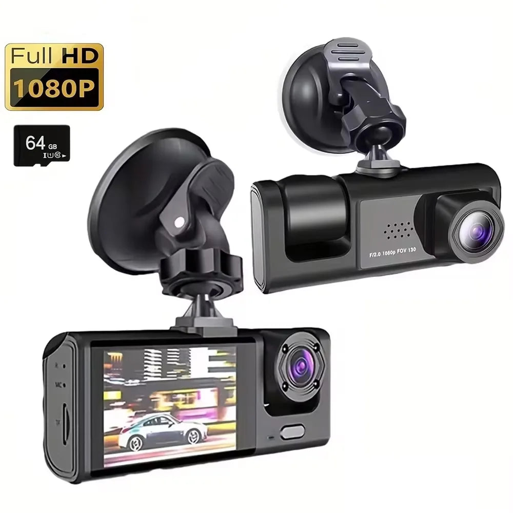3-Eye Dash Cam, Night Recording, Full HD 1080P